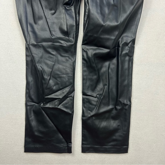 KUT FROM THE KLOTH Reese Ankle Straight NWT Faux Leather Black Pant Jean Size 16 - Picture 7 of 16